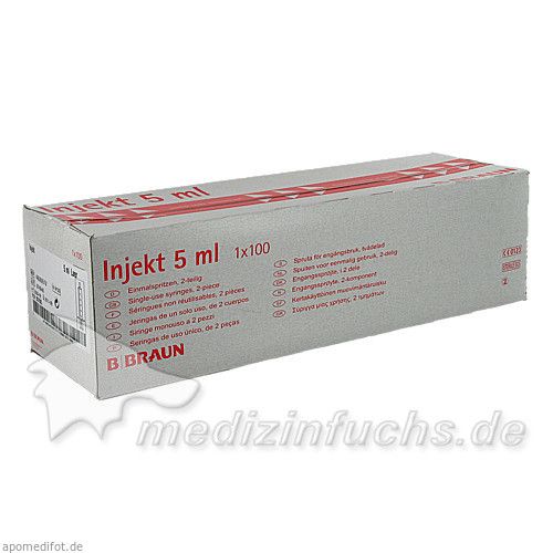 BRAUN INJ SPR LUERK EXZENT, 100X5 ML