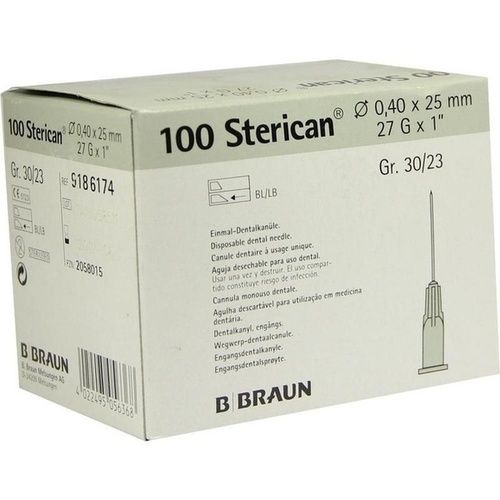 STERICAN DENT KA L 0.40X25, 100 ST