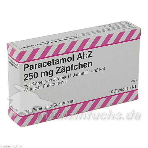 Paracetamol AbZ 250mg Zäpfchen, 10 ST