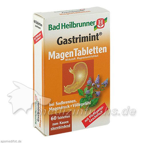 Bad Heilbrunner Gastrimint Magen Tabletten, 60 ST