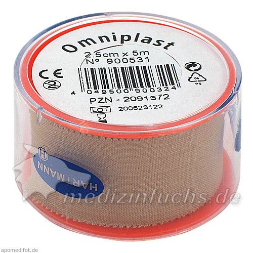 OMNIPLAST Fixierpflaster 2,5 cmx5 m, 1 ST