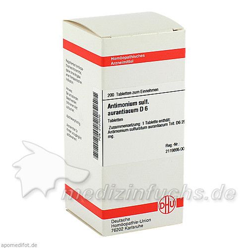 ANTIMONIUM SULF AURANT D 6, 200 ST