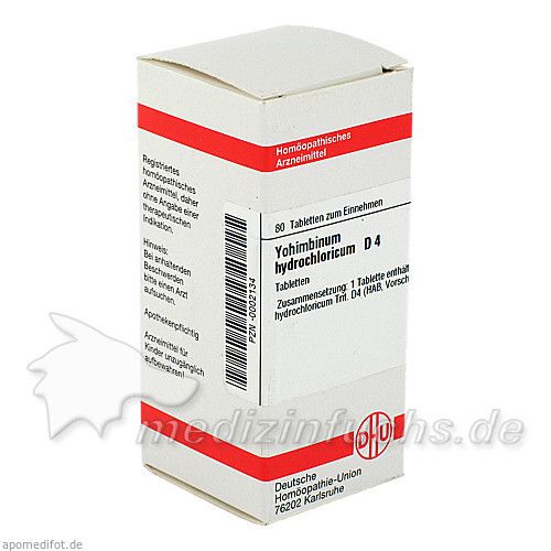 YOHIMBINUM HYDROCHLORICUM D 4 Tabletten, 80 ST