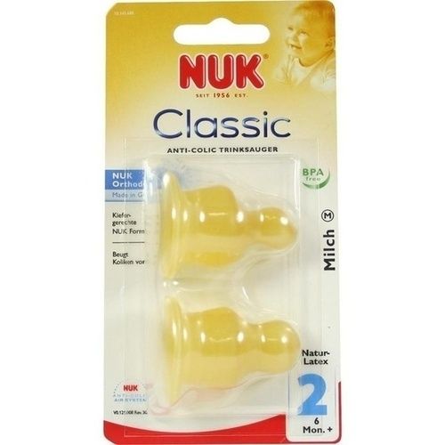 NUK Ventilsauger für Milch Gr.2 Latex, 2 ST