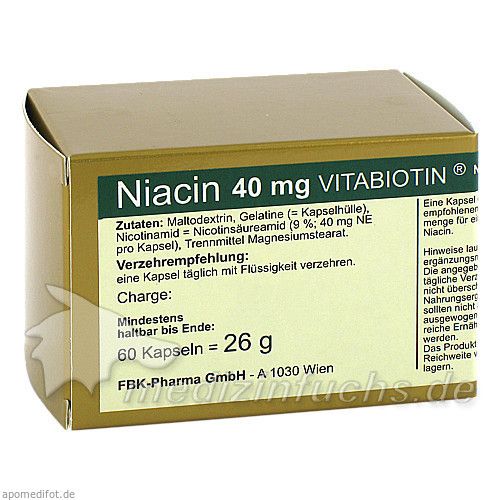 Niacin 40mg, 60 ST