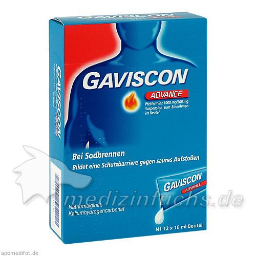 Gaviscon Advance Pfefferminz, 12X10 ML