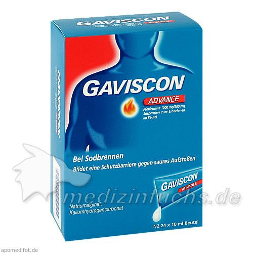 Gaviscon Advance Pfefferminz, 24X10 ML