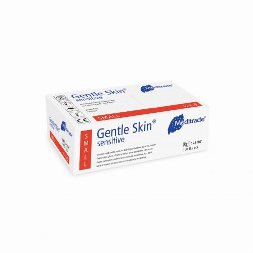 Gentle Skin Sensitive U-Handsch Lat pudfr unst L, 100 ST