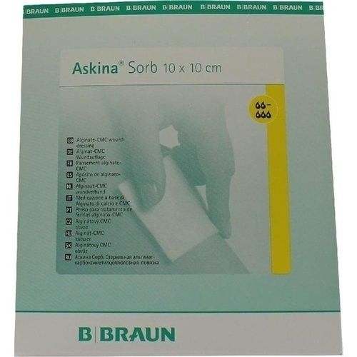 Askina Sorb ster.Alginat-CMC-Wundauflage 10x10cm, 10 ST