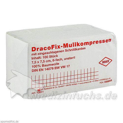 DRACOFIX OP KOM unsteril 7.5X7.5 8fach, 100 ST