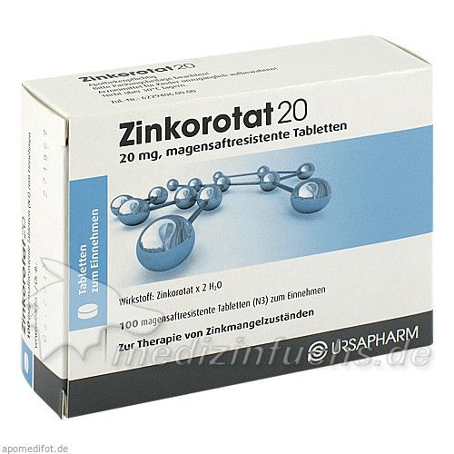 ZINKOROTAT 20 magensaftresistente Tabletten, 100 ST