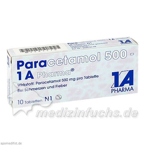 Paracetamol 500 - 1 A Pharma, 10 ST