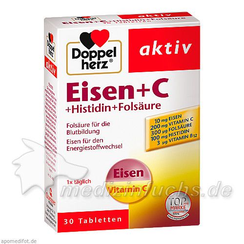 Doppelherz Eisen+Vit.C+L-Histidin, 30 ST