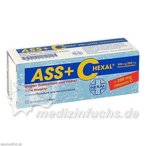 ASS + C Hexal gegen Schmerzen u. Fieber, 10 ST