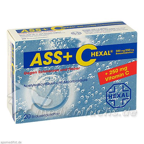 ASS + C Hexal gegen Schmerzen u. Fieber, 20 ST