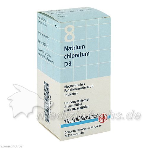 BIOCHEMIE DHU 8 NATRIUM CHLORATUM D 3, 200 ST