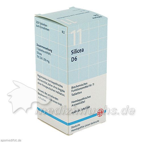 BIOCHEMIE DHU 11 SILICEA D 6, 200 ST