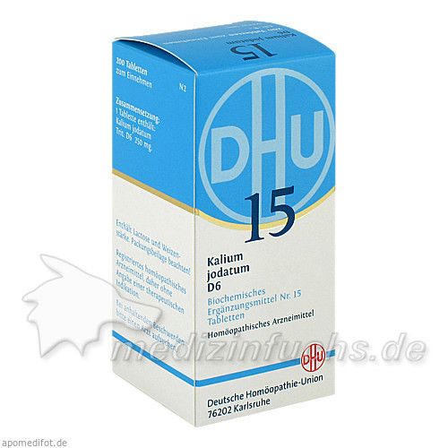 BIOCHEMIE DHU 15 KALIUM JODATUM D 6, 200 ST