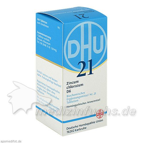 BIOCHEMIE DHU 21 ZINCUM CHLORATUM D 6, 200 ST