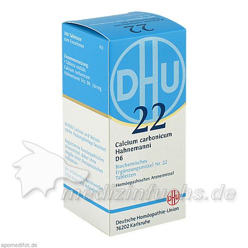 BIOCHEMIE DHU 22 CALCIUM CARBONICUM HAHNEMANNI D 6, 200 ST