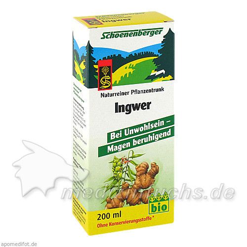 INGWER PFLANZENTRUNK SCHOENENBERGER, 200 ML