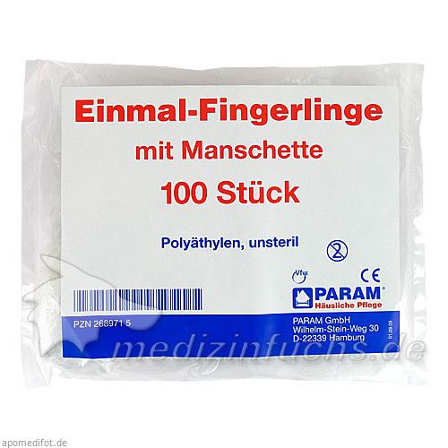 EINMAL FINGERLING PLASTIK, 100 ST