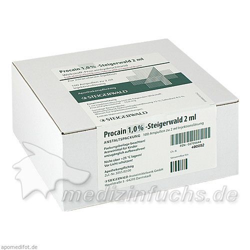 PROCAIN 1% STEIGERWALD, 100X2 ML