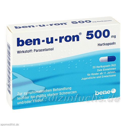 ben-u-ron 500mg Kapseln, 20 ST