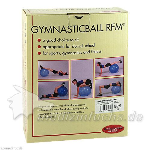 Gymnastikball Rehaforum 75cm blau-metallic, 1 ST