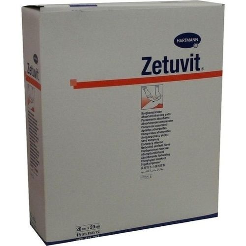 ZETUVIT Saugkompressen steril 20x20 cm, 15 ST