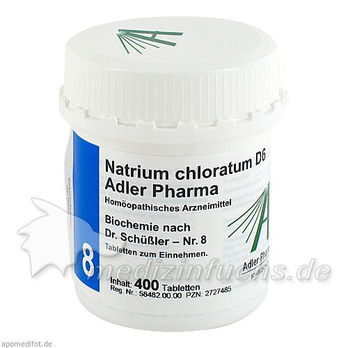 Biochemie Adler 8 Natrium Chloratum D 6 Adler Phar, 400 ST