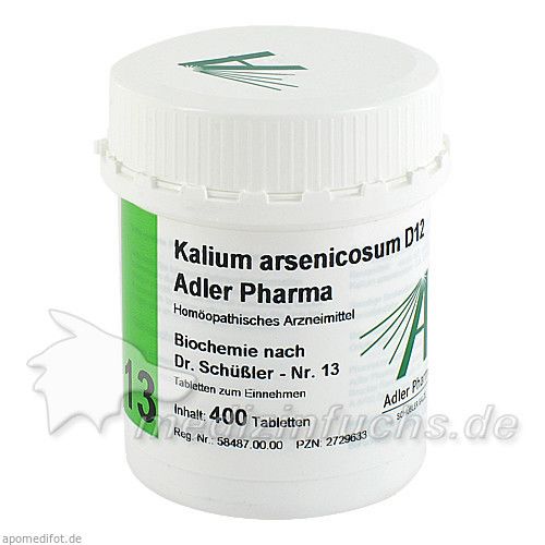 Biochemie Adler 13 Kalium Arsenicosum D12 Adler Ph, 400 ST