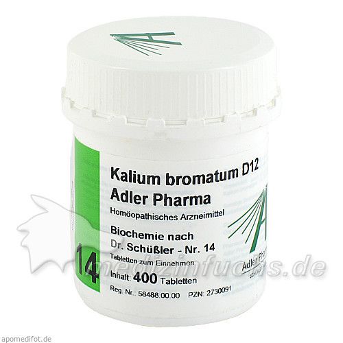 Biochemie Adler 14 Kalium Bromatum D12 Adler Pharm, 400 ST