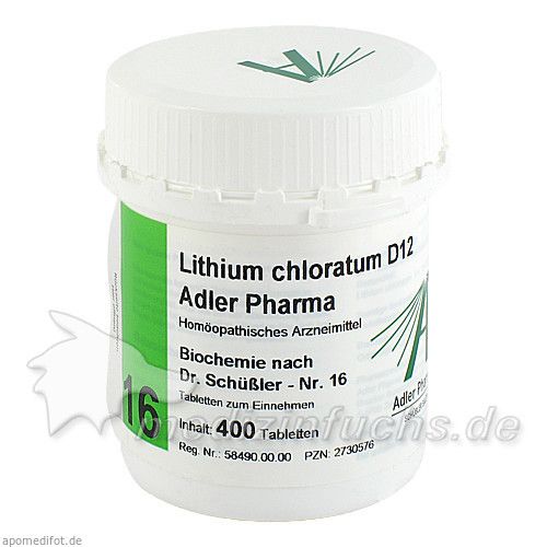 Biochemie Adler 16 Lithium Chloratum D12 Adler Pha, 400 ST