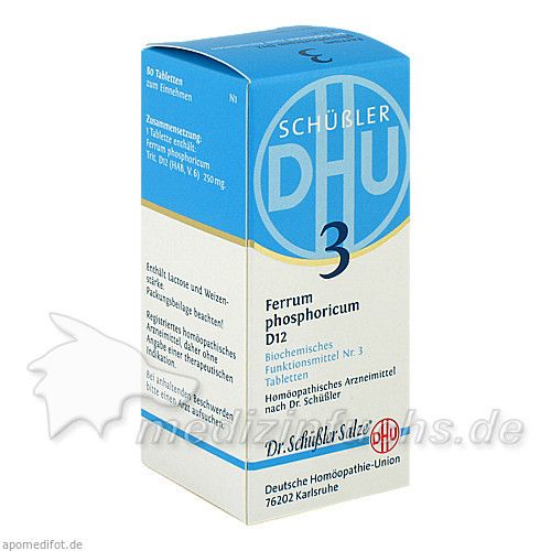 BIOCHEMIE DHU 3 FERRUM PHOSPHORICUM D 6, 80 ST