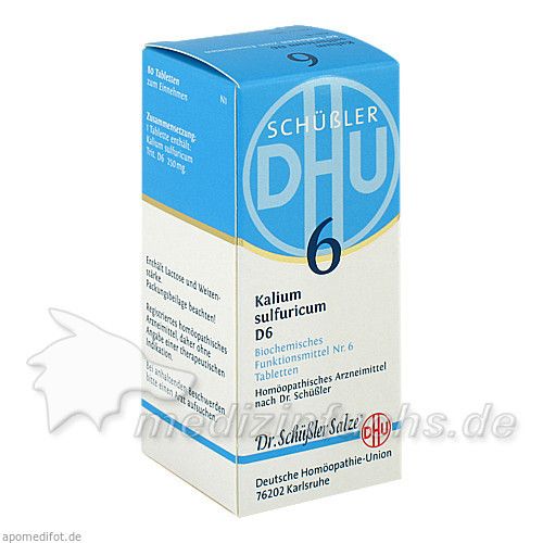 BIOCHEMIE DHU 6 KALIUM SULFURICUM D 6, 80 ST