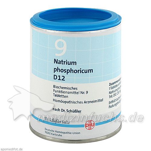 BIOCHEMIE DHU 9 NATRIUM PHOSPHORICUM D12, 1000 ST