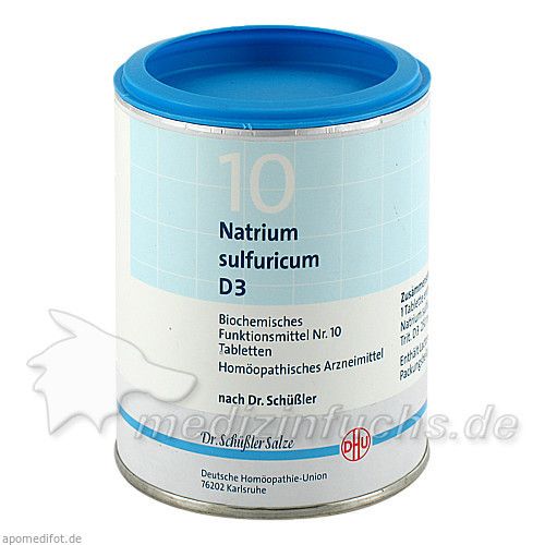 BIOCHEMIE DHU 10 NATRIUM SULFURICUM D 3, 1000 ST