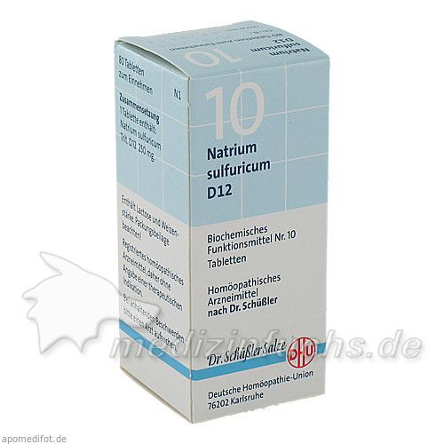 BIOCHEMIE DHU 10 NATRIUM SULFURICUM D12, 80 ST