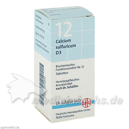 BIOCHEMIE DHU 12 CALCIUM SULFURICUM D 3, 80 ST