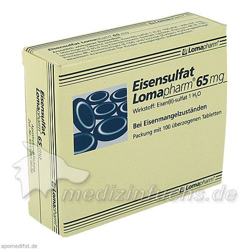 Eisensulfat Lomapharm 65mg, 100 ST