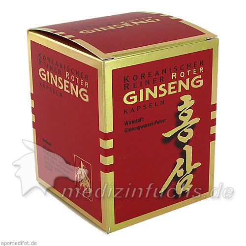 Roter Ginseng Kapseln a 300mg Ginseng Pulver, 200 ST