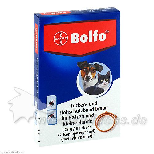 BOLFO Flohschutzband braun f.kleine Hunde/Katzen, 1 ST