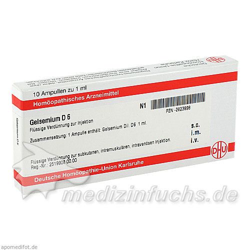 GELSEMIUM D 6 Ampullen, 10X1 ML