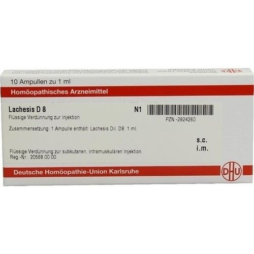 LACHESIS D 8 Ampullen, 10X1 ML