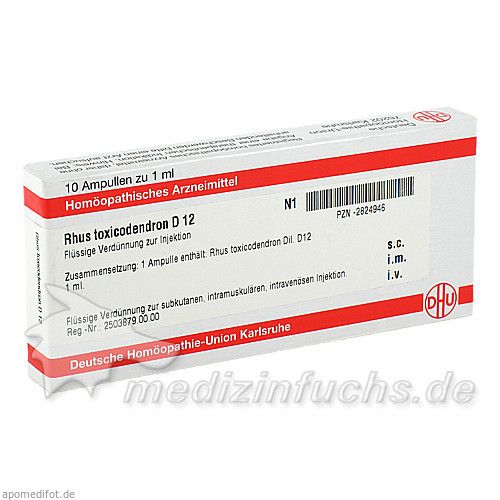 RHUS TOXICODENDRON D 12 Ampullen, 10X1 ML