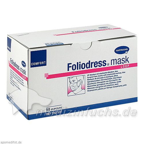 Foliodress mask Comfort Loop blau OP-Masken, 50 ST