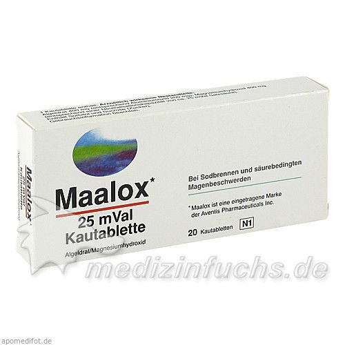 MAALOX 25 mVal, 20 ST