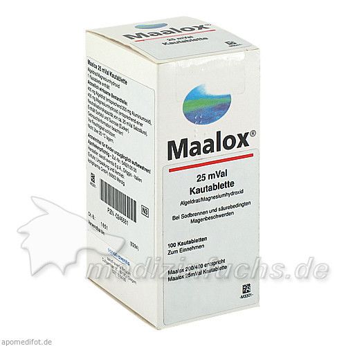 MAALOX 25 mVal, 100 ST