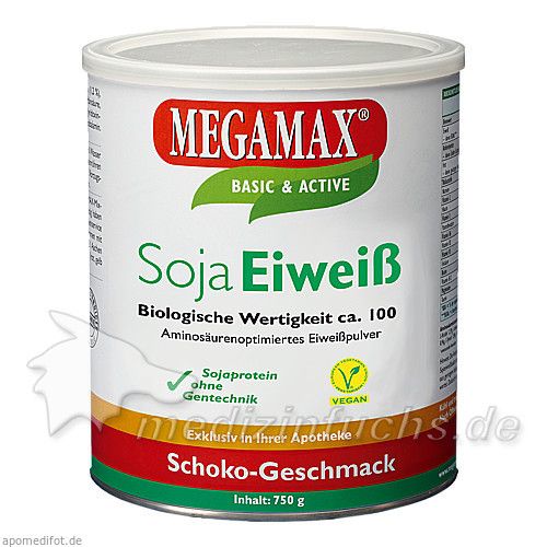 MEGAMAX Soja Eiweiss Schoko, 750 G